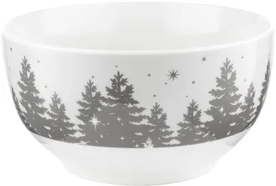 Bol de porțelan pentru salată de Crăciun Florina - Alaska, 13 cm
