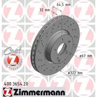 Disc frana ZIMMERMANN 400.3654.20