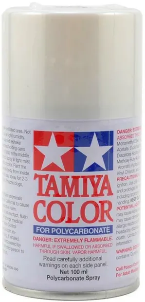 Vopsea spray Tamiya pentru suprafete transparente din policarbonat - PS-57 Pearl White, pearl (100 ml) (TAM86057)