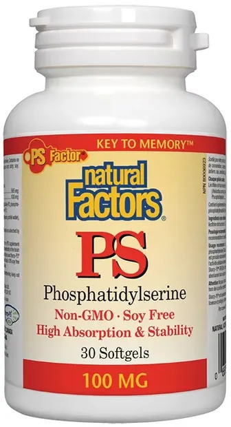 PS Phosphatidylserine, 100 mg, 30 capsule, Natural Factors