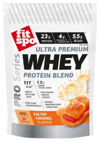 Pro Series Protein din zer, caramel sărat, 908 g, FitSpo