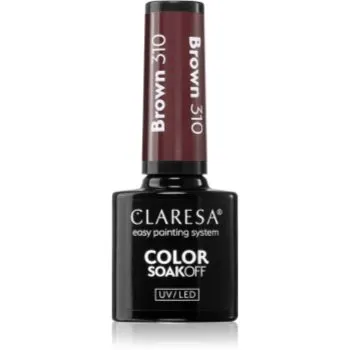 Claresa SoakOff UV/LED Color Brown lac de unghii sub forma de gel