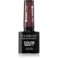 Claresa SoakOff UV/LED Color Brown lac de unghii sub forma de gel