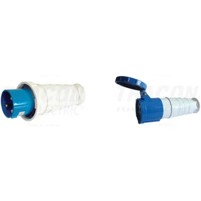Pachet Industrial IP67 Puternic: Fisa si Priza Cablu, 63A, 250V - Conexiuni Extreme si Sigure