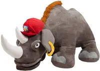 Jucărie de pluș Amek Toys - Rinocer cu pălărie, 65 cm