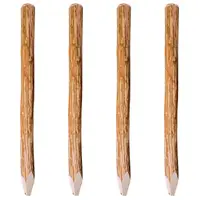 vidaXL Stâlpi de gard ascuțiți, 4 buc., 120 cm, lemn de alun