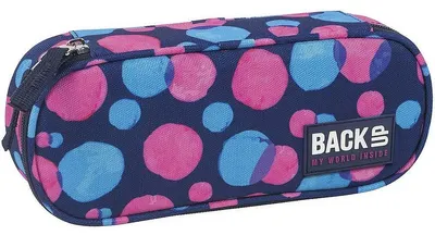 Penar oval școlar BackUp A - Dots, 1 fermoar