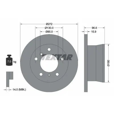 Disc frana TEXTAR 92137603