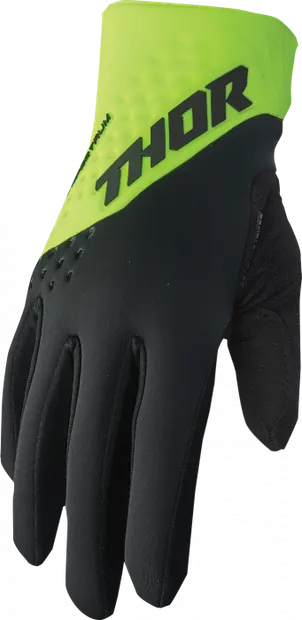 Manusi atv cross Thor Spectrum pentru vreme rece, culoare negru verde, marime L