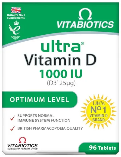 Ultra Vitamin D, 1000 IU, 96 tablete, Vitabiotics