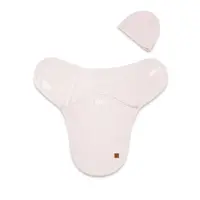 Sistem de infasare si caciulita MimiNu din bumbac Soft Powdery Pink