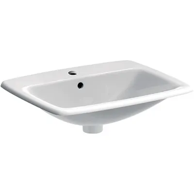 Lavoar baie incastrat alb 55 cm Geberit Selnova Square