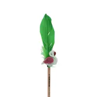 Creion figurina Flamingo pană verde 30 cm