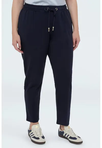 Pantaloni de trening cu croiala conica si talie ajustabila - Albastru ultramarin