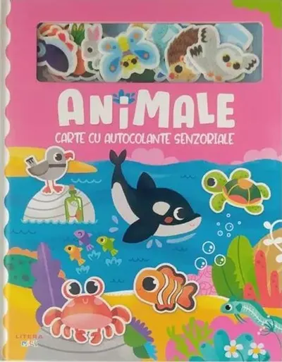 Animale. Carte cu autocolante senzoriale - Board book - ***