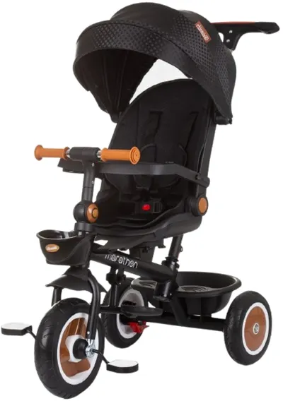 Tricicletă cu copertină Chipolino - Maraton, obsidian