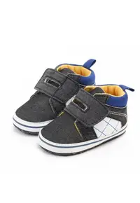 Tenisi Casual - Textil - Baieti - Velcro - Gri Petrol - 3-6 luni -