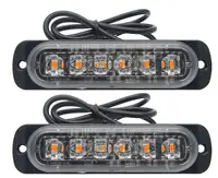 Set 2 x Lumini de Avertizare 6 LED pentru platforma ATV Tractor Jeep Off Road