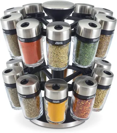 Set de condimente Cole & Mason - HERB & SPICE, 20 piese + suport