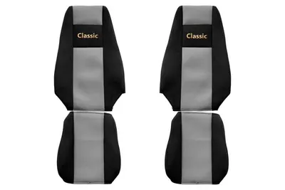 Set huse scaun textil camion compatibile cu Renault Magnum New Size (01.2008-12.2013), Gri