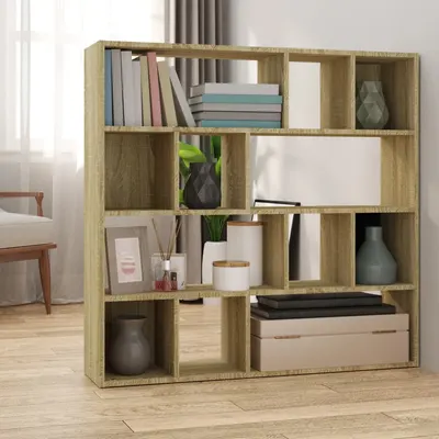 vidaXL Bibliotecă/Separator cameră, stejar sonoma, 105x24x102 cm