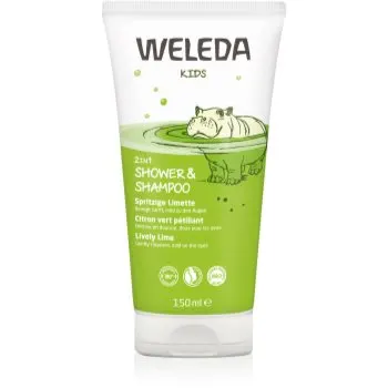 Weleda Kids Cheerful Lime cremă de duș și șampon pentru copii 2 in 1