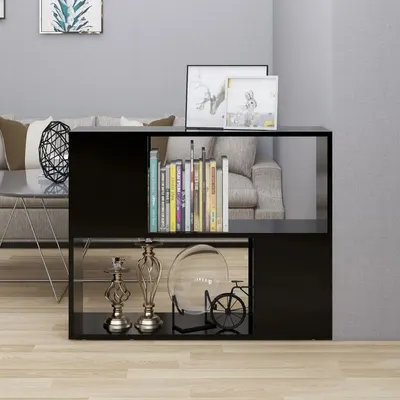 vidaXL Comodă TV, negru, 80x24x63 cm, PAL