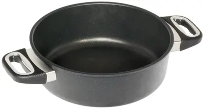Oală plată AMT - 24 cm, neagră