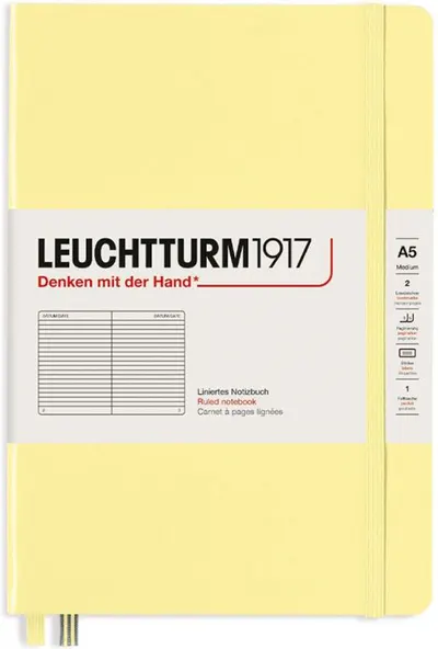 Agenda Leuchtturm1917 - Medium A5, randuri late, Vanilla