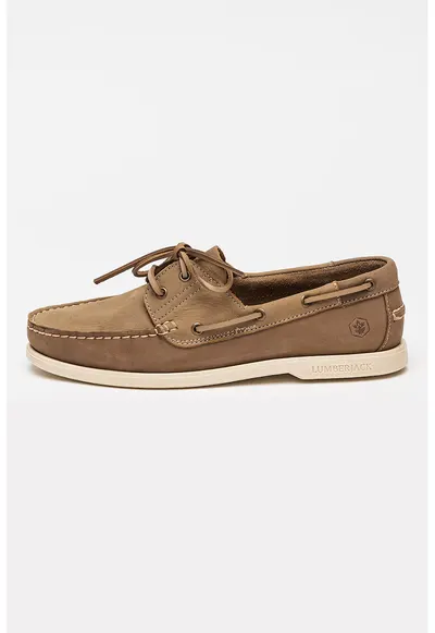 Pantofi boat din piele nabuc Navigator - Bej