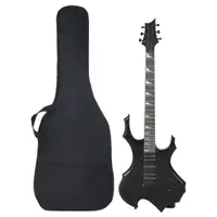 vidaXL Chitara electrică de începători, cu husă, negru, 4/4 39"