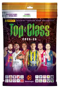Panini Euroleague Top Class 2026: Starter Pack (Binder, Collector's Guide, 3 Packs plus 2 Holo Giants Cards)