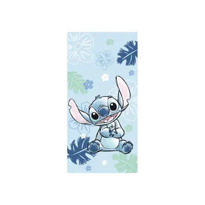Prosop pentru copii albastru din bumbac 70x140 cm Lilo and Stitch "Ohana Blue" – Jerry Fabrics