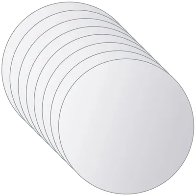 vidaXL Plăci de oglindă, 16 buc., sticlă, rotund