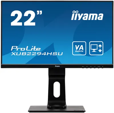 Monitor IIYAMA - XUB2294HSU-B1, 21.5'', VA, LED, Anti-Glare, USB Hub, negru