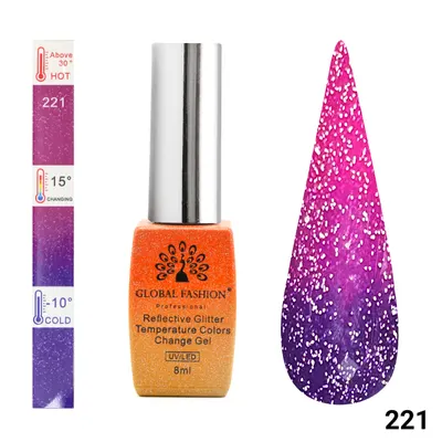 Oja semipermanenta termica, Temperature Color Change Disco 8ml, 221 Engros