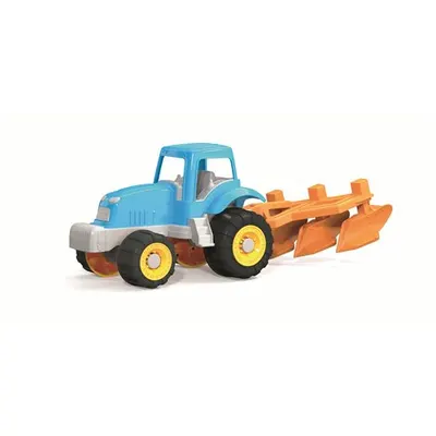 Tractor de jucarie pentru arat, cu plug triplu