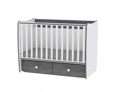 Patut balansoar transformabil Matrix 60 x 120 cm White Vintage Grey