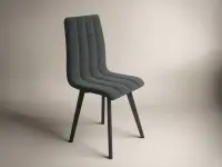Scaun Karma Tapitat Gri Negru