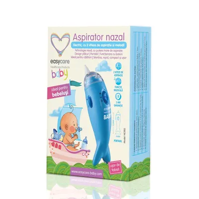 Aspirator nazal electric EasyCare Baby cu 2 viteze de aspiratie si melodii