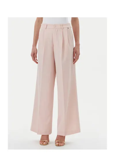 Pantaloni dama - B221 ROSA - roz - poliester-viscoza-elastan