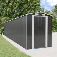 Gossi Șopron de gradina, antracit, 192x938x223 cm, otel galvanizat