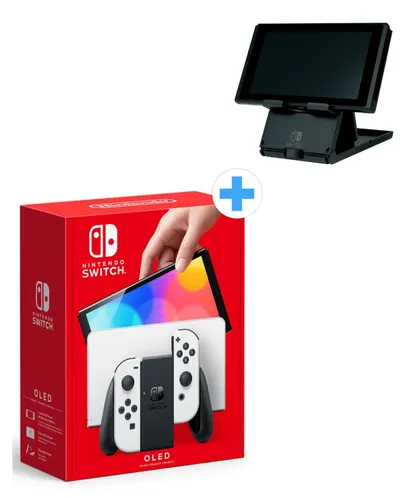 Nintendo Switch OLED - White + Hori Playstand