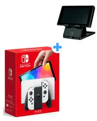 Nintendo Switch OLED - White + Hori Playstand