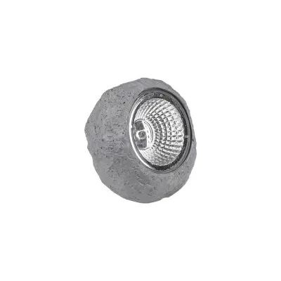 Lampa solara de gradina, forma piatra, IP44, 1 x LED 6500K, 5lm, 0.06W, gri
