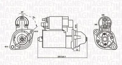 Electromotor (12V, 1,2kW) BMW Seria 1 (E81), 1 (E82), 1 (E87), 1 (E88), 3 (E90), 3 (E91), 3 (E92), 3 (E93), 5 (E60), 5 (E61), 5 (F10), 5 (F11), 5 GRAN TURISMO (F07), 6 (E63), 6 (E64), 7 (E65 1.6-3.0 i