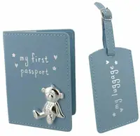 Carcasă pentru pașaport și carte de identitate Widdop - Button Corner, pentru băiat