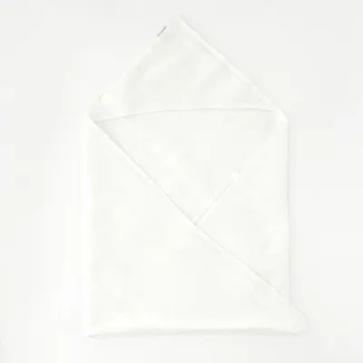 Prosop din in cu glugă pentru copii alb 100x100 cm Waffle - Linen Tales