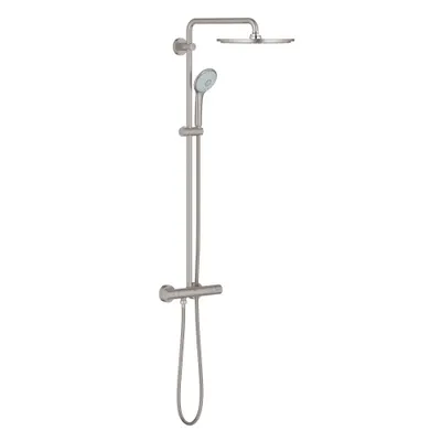 Sistem de dus Grohe Euphoria 310 26075DC0, 1/2, aparent, termostat, 310 mm, anti-oparire, 3 functii, pivotant, furtun 1.75 m, anti-calcar, mat, Supersteel
