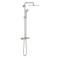 Sistem de dus Grohe Euphoria 310 26075DC0, 1/2, aparent, termostat, 310 mm, anti-oparire, 3 functii, pivotant, furtun 1.75 m, anti-calcar, mat, Supersteel